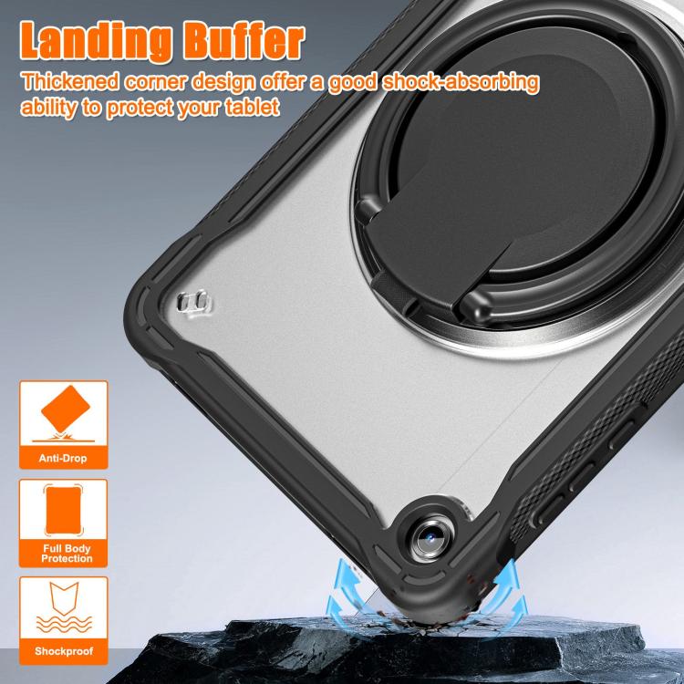 For Samsung Galaxy Tab A11+ Powerful Sailor Ring Holder Heavy Duty Hybrid Tablet Case with Strap