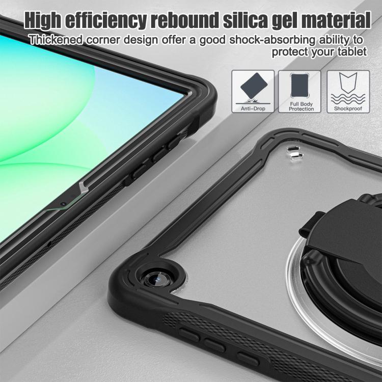 For Samsung Galaxy Tab A11+ Powerful Sailor Ring Holder Heavy Duty Hybrid Tablet Case with Strap