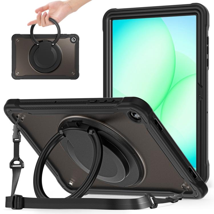 For Samsung Galaxy Tab A11+ Powerful Sailor Ring Holder Heavy Duty Hybrid Tablet Case with Strap