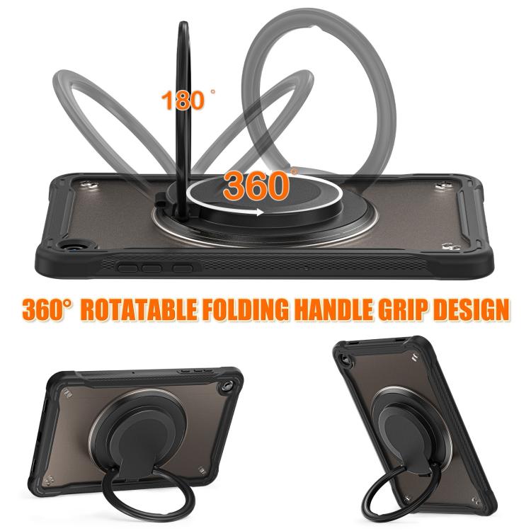For Samsung Galaxy Tab A11+ Powerful Sailor Ring Holder Heavy Duty Hybrid Tablet Case with Strap