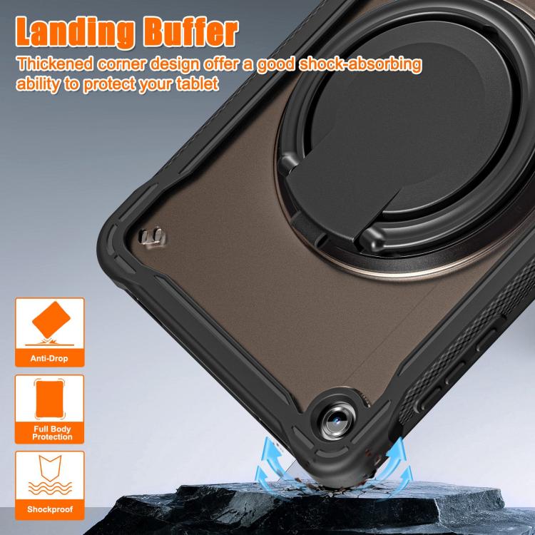 For Samsung Galaxy Tab A11+ Powerful Sailor Ring Holder Heavy Duty Hybrid Tablet Case with Strap