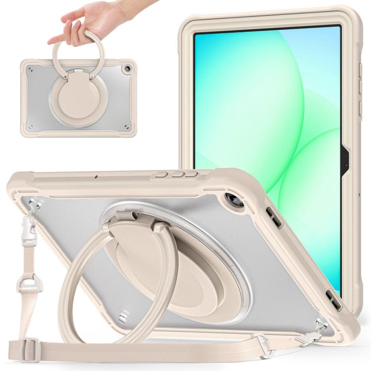 For Samsung Galaxy Tab A11+ Powerful Sailor Ring Holder Heavy Duty Hybrid Tablet Case with Strap