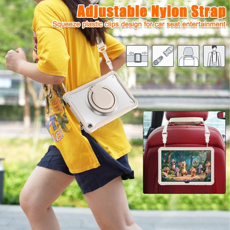 For Samsung Galaxy Tab A11+ Powerful Sailor Ring Holder Heavy Duty Hybrid Tablet Case with Strap