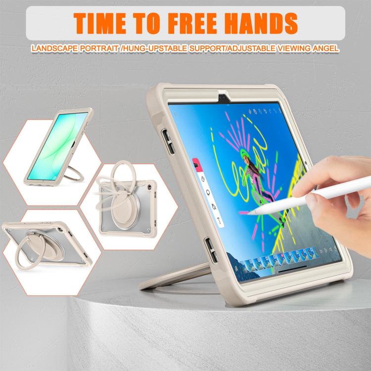 For Samsung Galaxy Tab A11+ Powerful Sailor Ring Holder Heavy Duty Hybrid Tablet Case with Strap