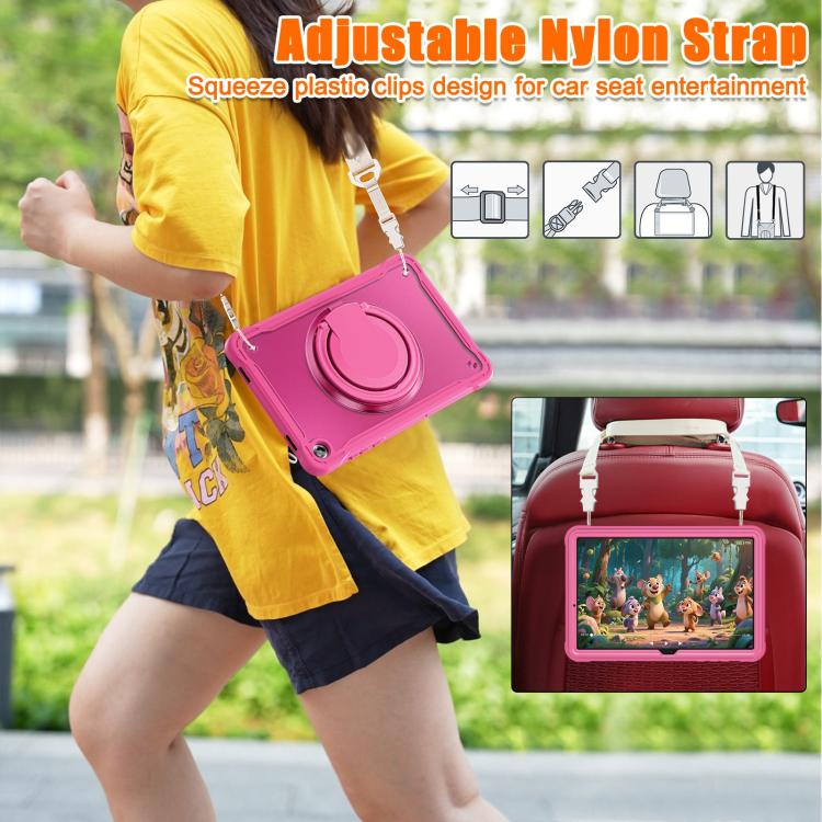 For Samsung Galaxy Tab A11+ Powerful Sailor Ring Holder Heavy Duty Hybrid Tablet Case with Strap
