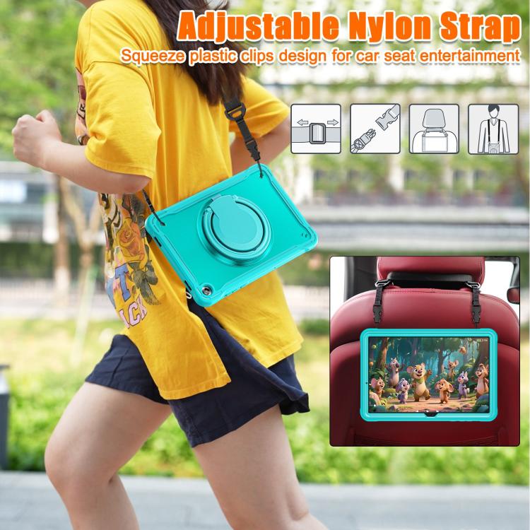 For Samsung Galaxy Tab A11+ Powerful Sailor Ring Holder Heavy Duty Hybrid Tablet Case with Strap