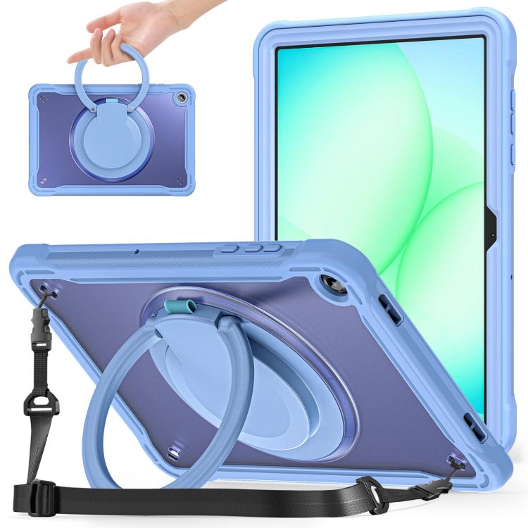 For Samsung Galaxy Tab A11+ Powerful Sailor Ring Holder Heavy Duty Hybrid Tablet Case with Strap