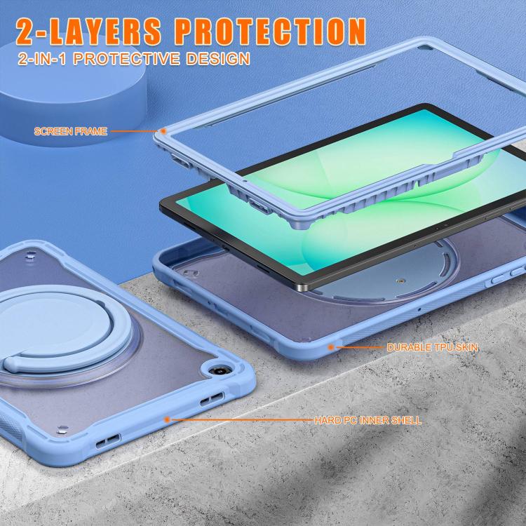 For Samsung Galaxy Tab A11+ Powerful Sailor Ring Holder Heavy Duty Hybrid Tablet Case with Strap
