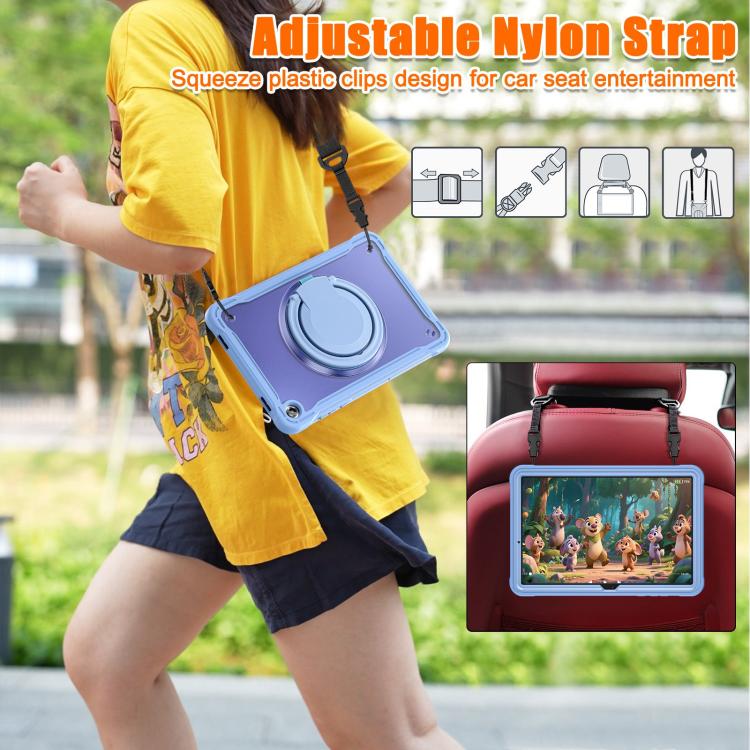 For Samsung Galaxy Tab A11+ Powerful Sailor Ring Holder Heavy Duty Hybrid Tablet Case with Strap