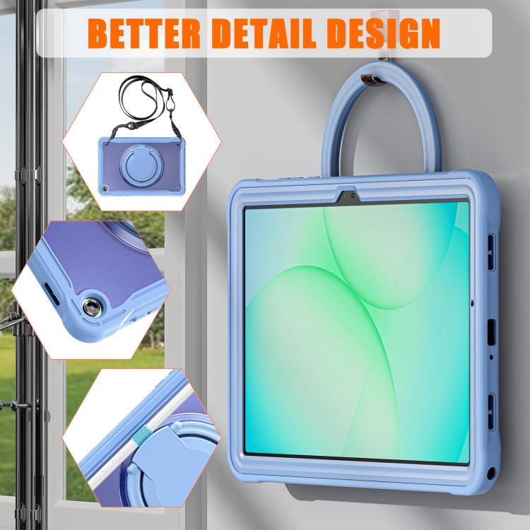 For Samsung Galaxy Tab A11+ Powerful Sailor Ring Holder Heavy Duty Hybrid Tablet Case with Strap