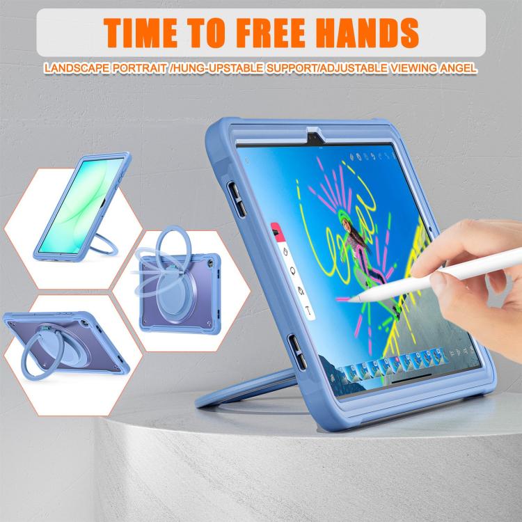For Samsung Galaxy Tab A11+ Powerful Sailor Ring Holder Heavy Duty Hybrid Tablet Case with Strap