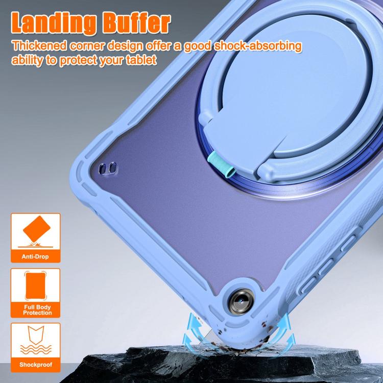 For Samsung Galaxy Tab A11+ Powerful Sailor Ring Holder Heavy Duty Hybrid Tablet Case with Strap