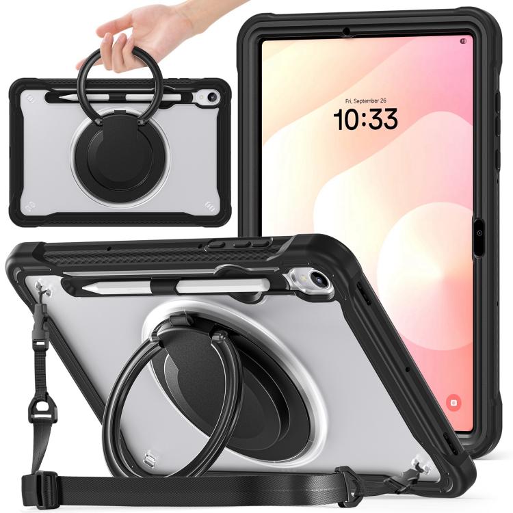 For Samsung Galaxy Tab S11 Powerful Sailor Ring Holder Heavy Duty Hybrid Tablet Case with Strap