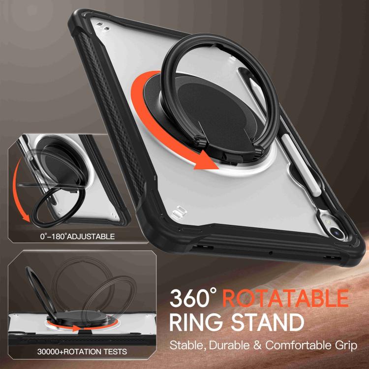 For Samsung Galaxy Tab S11 Powerful Sailor Ring Holder Heavy Duty Hybrid Tablet Case with Strap