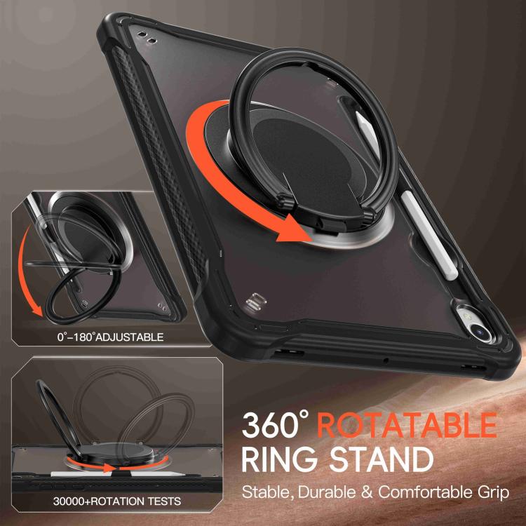 For Samsung Galaxy Tab S11 Powerful Sailor Ring Holder Heavy Duty Hybrid Tablet Case with Strap