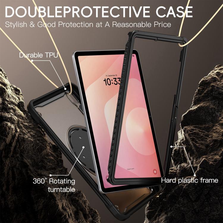 For Samsung Galaxy Tab S11 Powerful Sailor Ring Holder Heavy Duty Hybrid Tablet Case with Strap