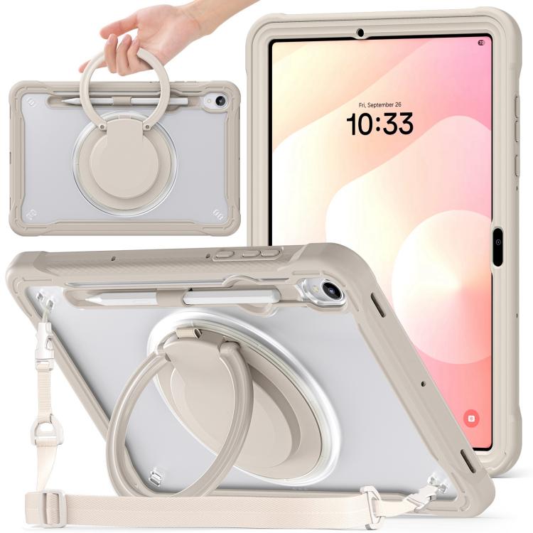 For Samsung Galaxy Tab S11 Powerful Sailor Ring Holder Heavy Duty Hybrid Tablet Case with Strap