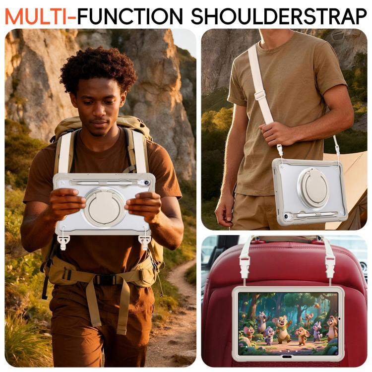 For Samsung Galaxy Tab S11 Powerful Sailor Ring Holder Heavy Duty Hybrid Tablet Case with Strap