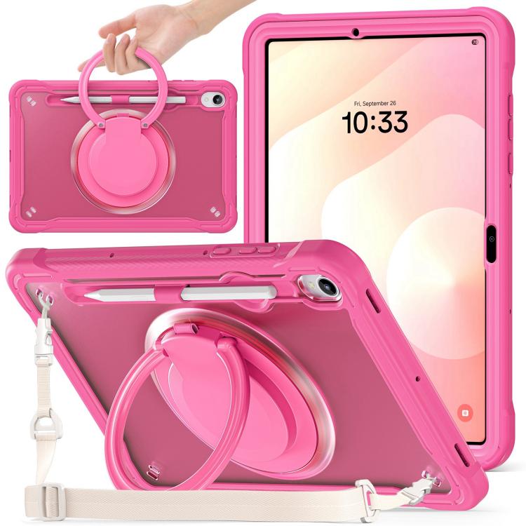 For Samsung Galaxy Tab S11 Powerful Sailor Ring Holder Heavy Duty Hybrid Tablet Case with Strap