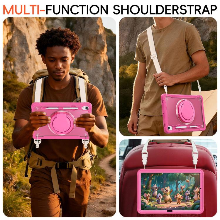 For Samsung Galaxy Tab S11 Powerful Sailor Ring Holder Heavy Duty Hybrid Tablet Case with Strap