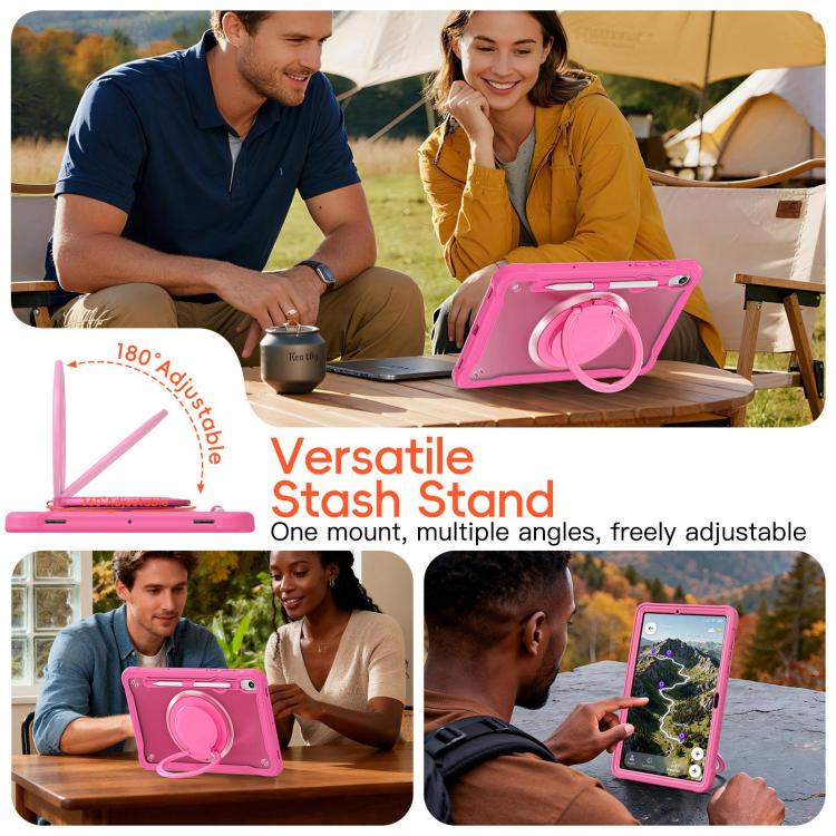 For Samsung Galaxy Tab S11 Powerful Sailor Ring Holder Heavy Duty Hybrid Tablet Case with Strap