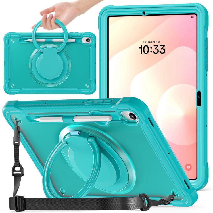 For Samsung Galaxy Tab S11 Powerful Sailor Ring Holder Heavy Duty Hybrid Tablet Case with Strap