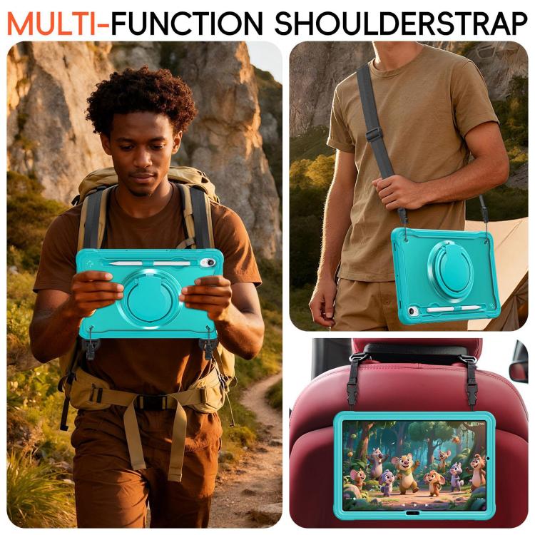 For Samsung Galaxy Tab S11 Powerful Sailor Ring Holder Heavy Duty Hybrid Tablet Case with Strap