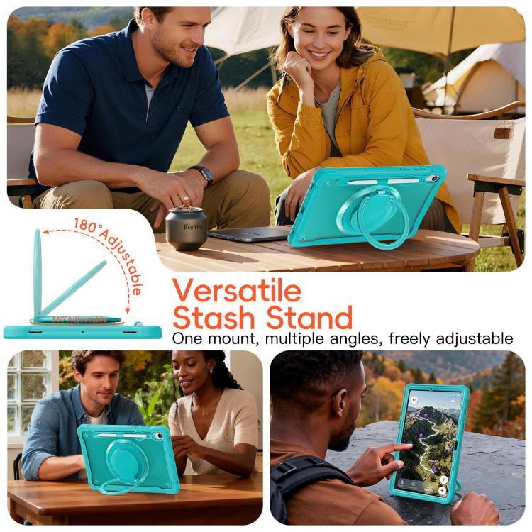 For Samsung Galaxy Tab S11 Powerful Sailor Ring Holder Heavy Duty Hybrid Tablet Case with Strap