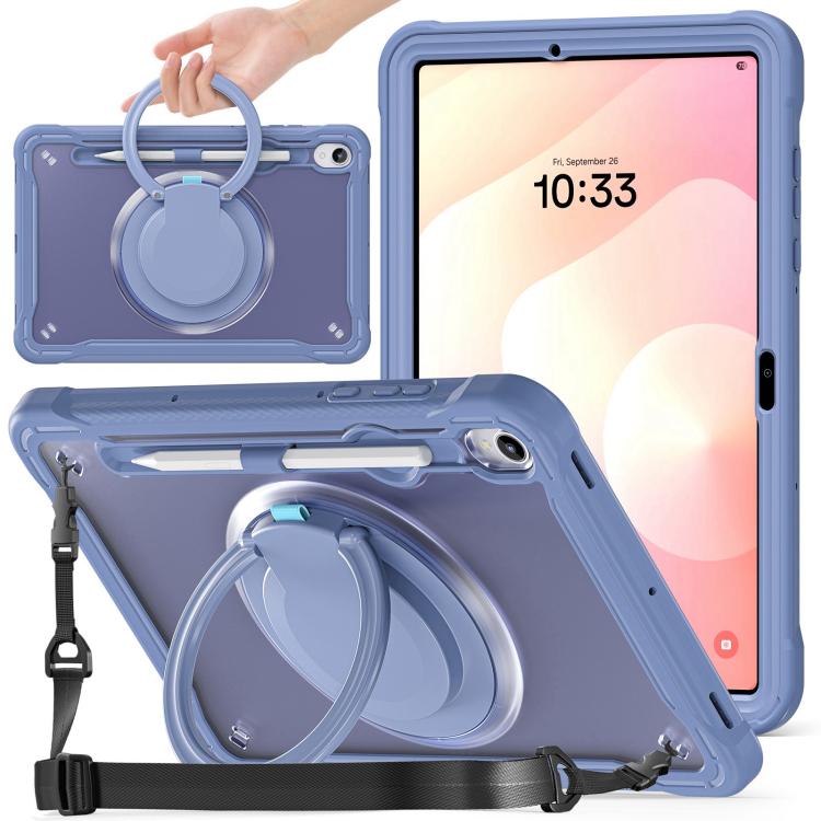 For Samsung Galaxy Tab S11 Powerful Sailor Ring Holder Heavy Duty Hybrid Tablet Case with Strap