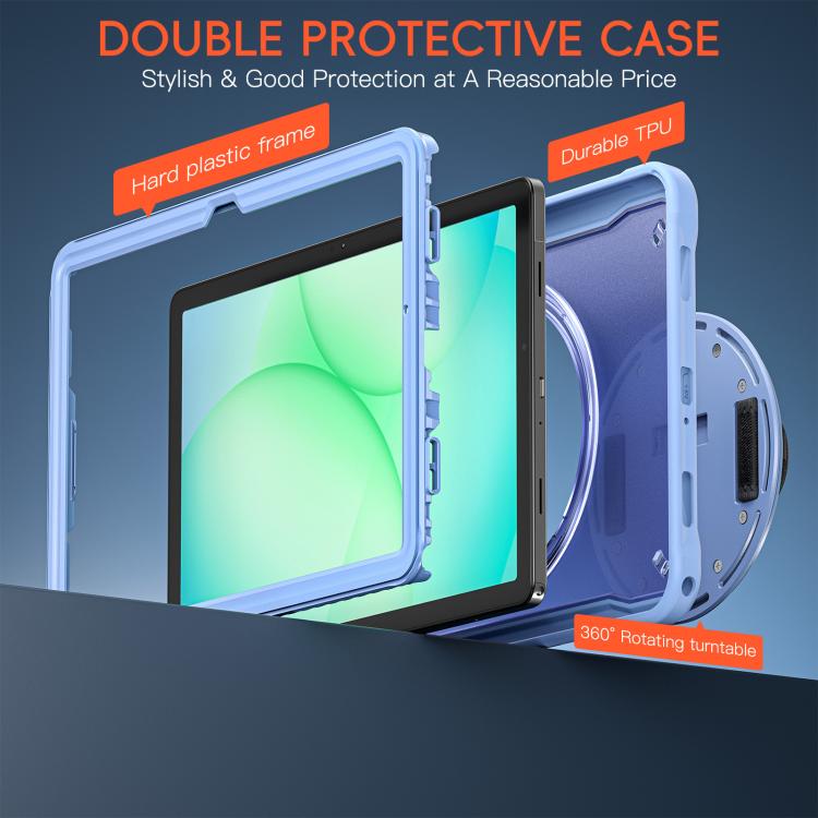 For Samsung Galaxy Tab A11+ Heavy Duty Hybrid Tablet Case with Hand Grip & Strap