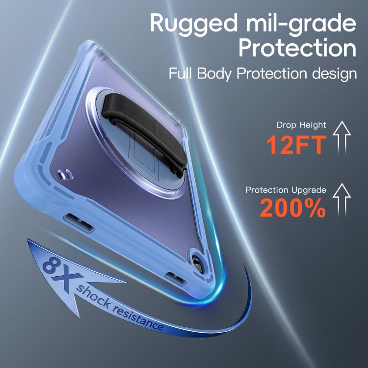 For Samsung Galaxy Tab A11+ Heavy Duty Hybrid Tablet Case with Hand Grip & Strap