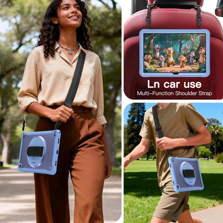 For Samsung Galaxy Tab A11+ Heavy Duty Hybrid Tablet Case with Hand Grip & Strap