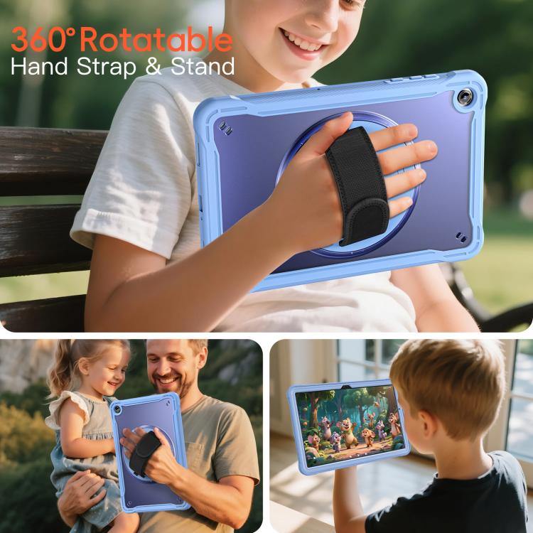For Samsung Galaxy Tab A11+ Heavy Duty Hybrid Tablet Case with Hand Grip & Strap