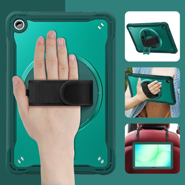 For Samsung Galaxy Tab A11+ Heavy Duty Hybrid Tablet Case with Hand Grip & Strap