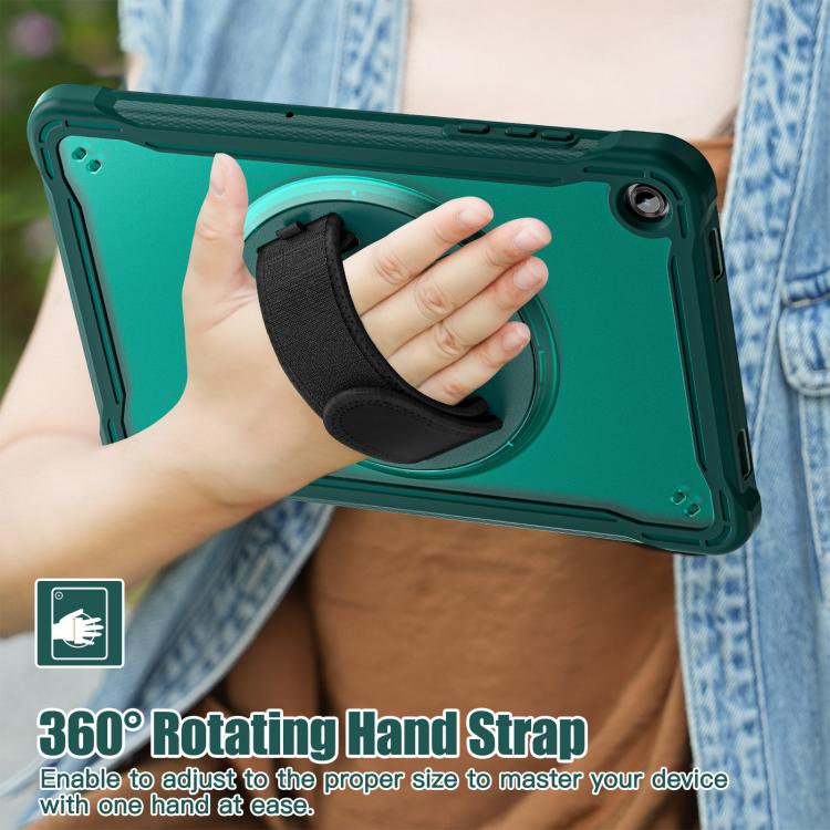 For Samsung Galaxy Tab A11+ Heavy Duty Hybrid Tablet Case with Hand Grip & Strap