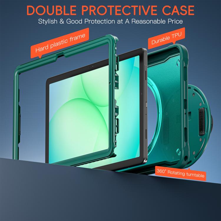 For Samsung Galaxy Tab A11+ Heavy Duty Hybrid Tablet Case with Hand Grip & Strap
