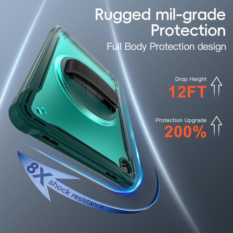 For Samsung Galaxy Tab A11+ Heavy Duty Hybrid Tablet Case with Hand Grip & Strap