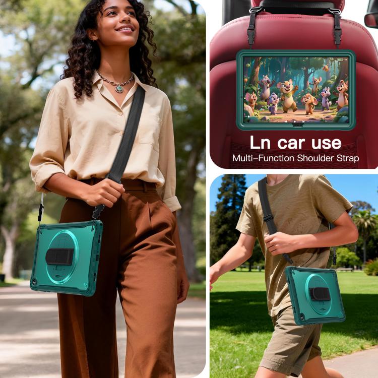 For Samsung Galaxy Tab A11+ Heavy Duty Hybrid Tablet Case with Hand Grip & Strap