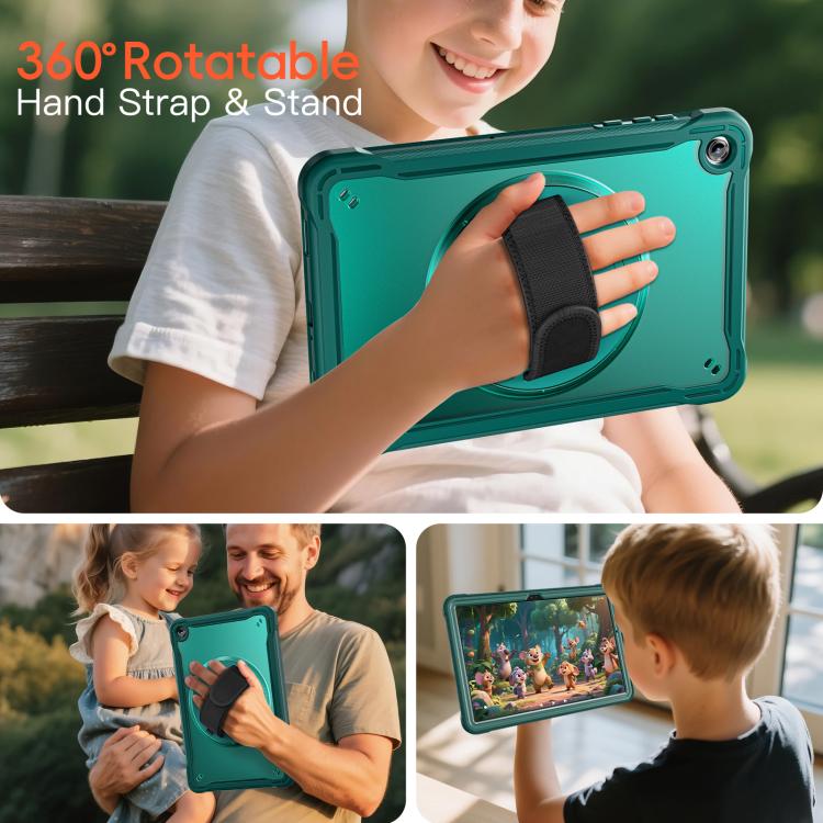 For Samsung Galaxy Tab A11+ Heavy Duty Hybrid Tablet Case with Hand Grip & Strap