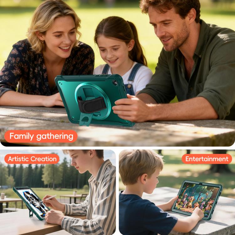 For Samsung Galaxy Tab A11+ Heavy Duty Hybrid Tablet Case with Hand Grip & Strap