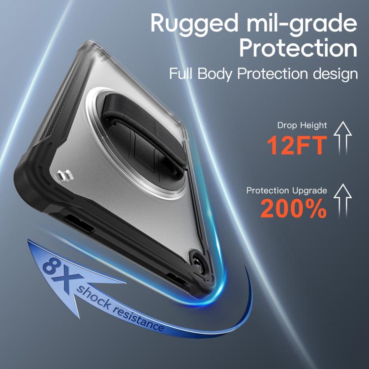 For Samsung Galaxy Tab A11+ Heavy Duty Hybrid Tablet Case with Hand Grip & Strap