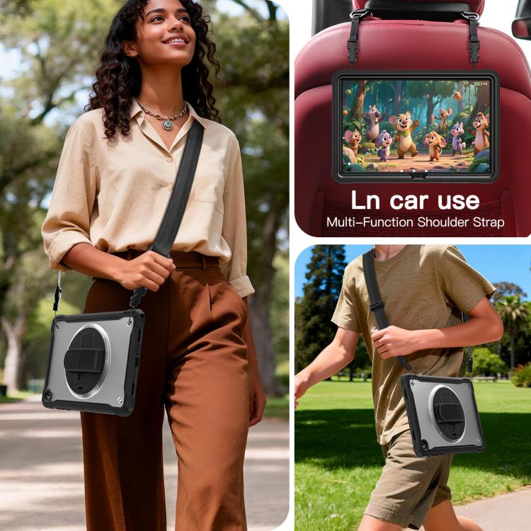 For Samsung Galaxy Tab A11+ Heavy Duty Hybrid Tablet Case with Hand Grip & Strap