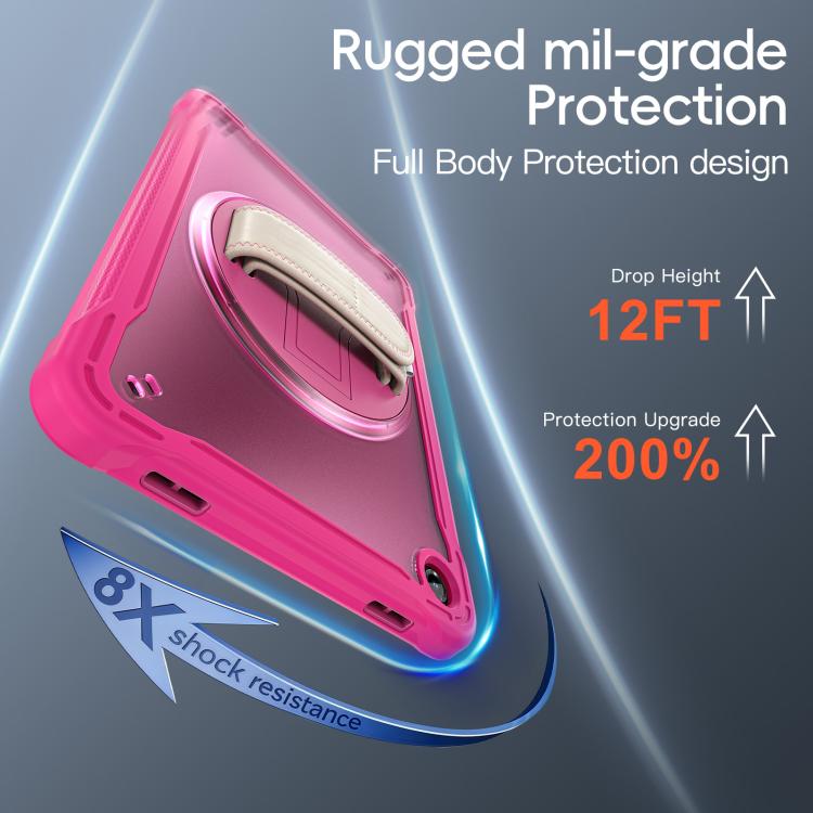 For Samsung Galaxy Tab A11+ Heavy Duty Hybrid Tablet Case with Hand Grip & Strap
