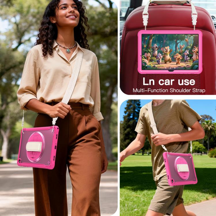 For Samsung Galaxy Tab A11+ Heavy Duty Hybrid Tablet Case with Hand Grip & Strap