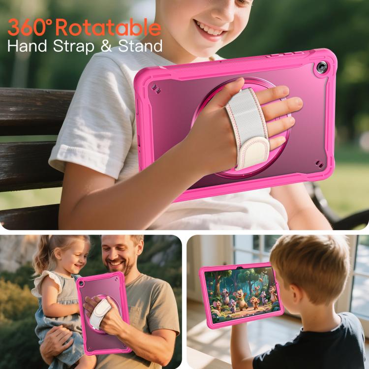 For Samsung Galaxy Tab A11+ Heavy Duty Hybrid Tablet Case with Hand Grip & Strap