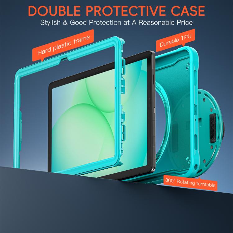 For Samsung Galaxy Tab A11+ Heavy Duty Hybrid Tablet Case with Hand Grip & Strap