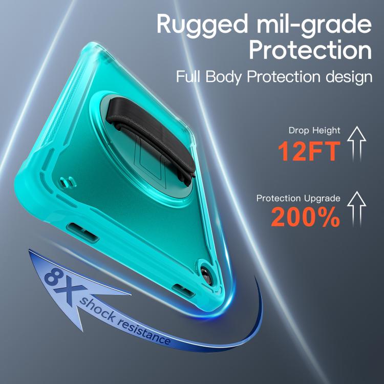 For Samsung Galaxy Tab A11+ Heavy Duty Hybrid Tablet Case with Hand Grip & Strap