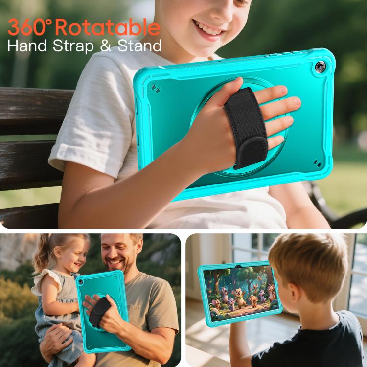 For Samsung Galaxy Tab A11+ Heavy Duty Hybrid Tablet Case with Hand Grip & Strap