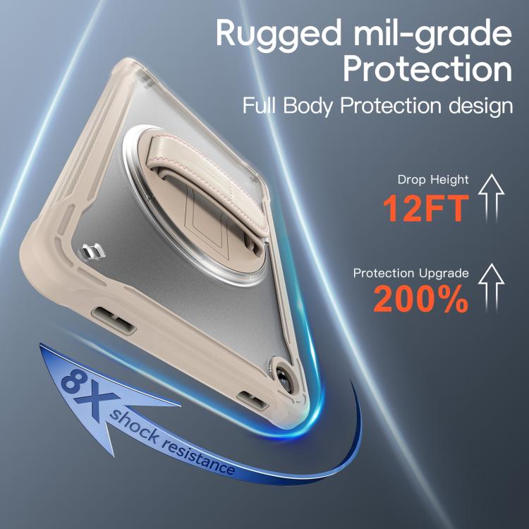 For Samsung Galaxy Tab A11+ Heavy Duty Hybrid Tablet Case with Hand Grip & Strap