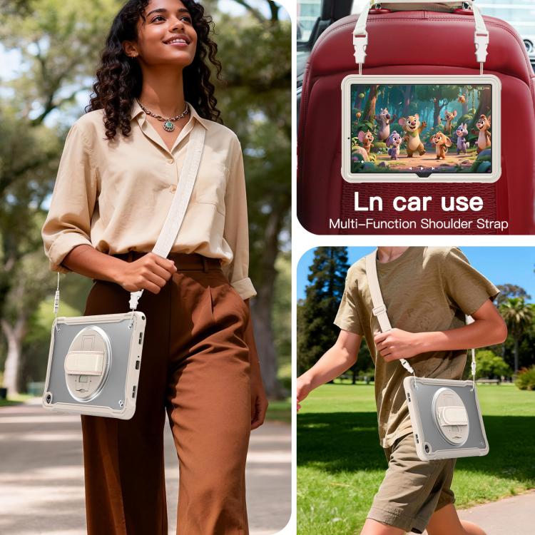 For Samsung Galaxy Tab A11+ Heavy Duty Hybrid Tablet Case with Hand Grip & Strap